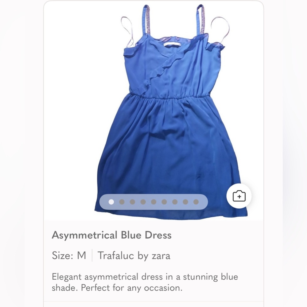 Blue party dress, donating 9/14